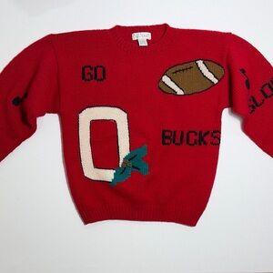 Red Football Themed Men's Sweater